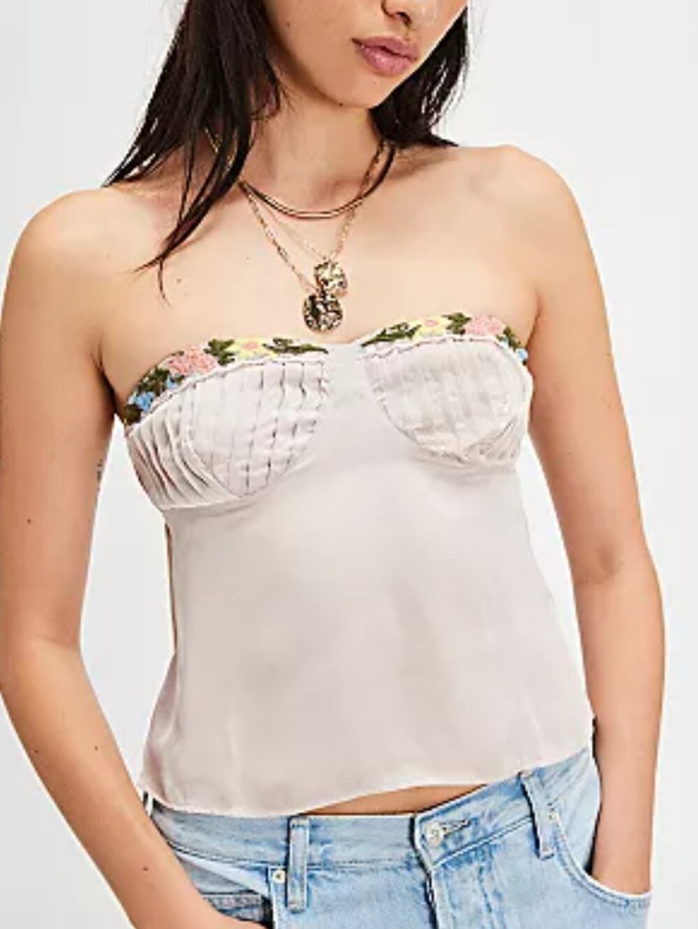 Free People NWOT Ember Glow Tube Top sz XS Papaya/Coral Colorway - Picture 2 of 14